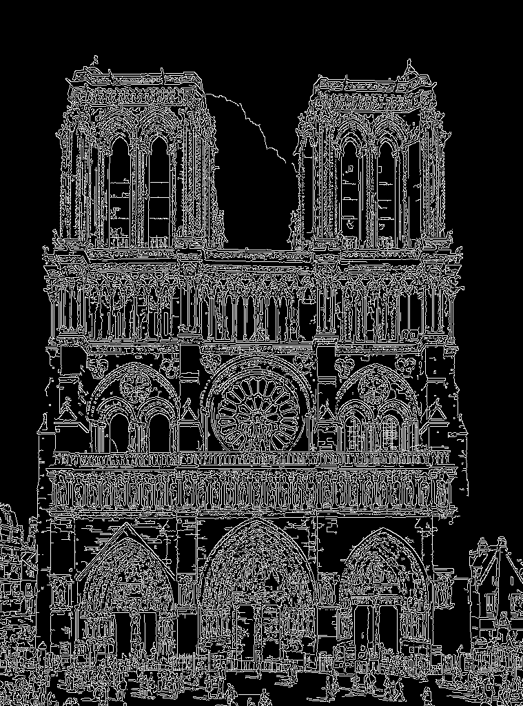 Notre-Dame Canny edge map